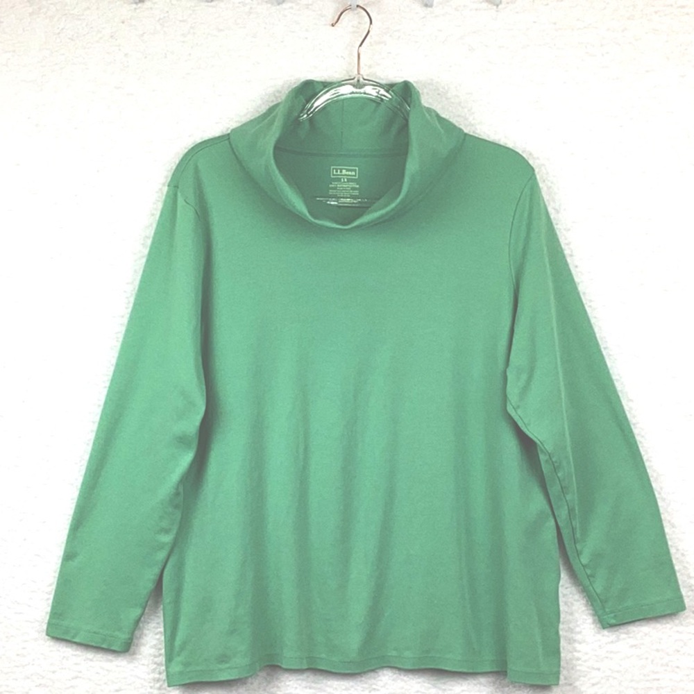 L.L.Bean Woman’s 1X Long Sleeve Popover Turtleneck Shirt.